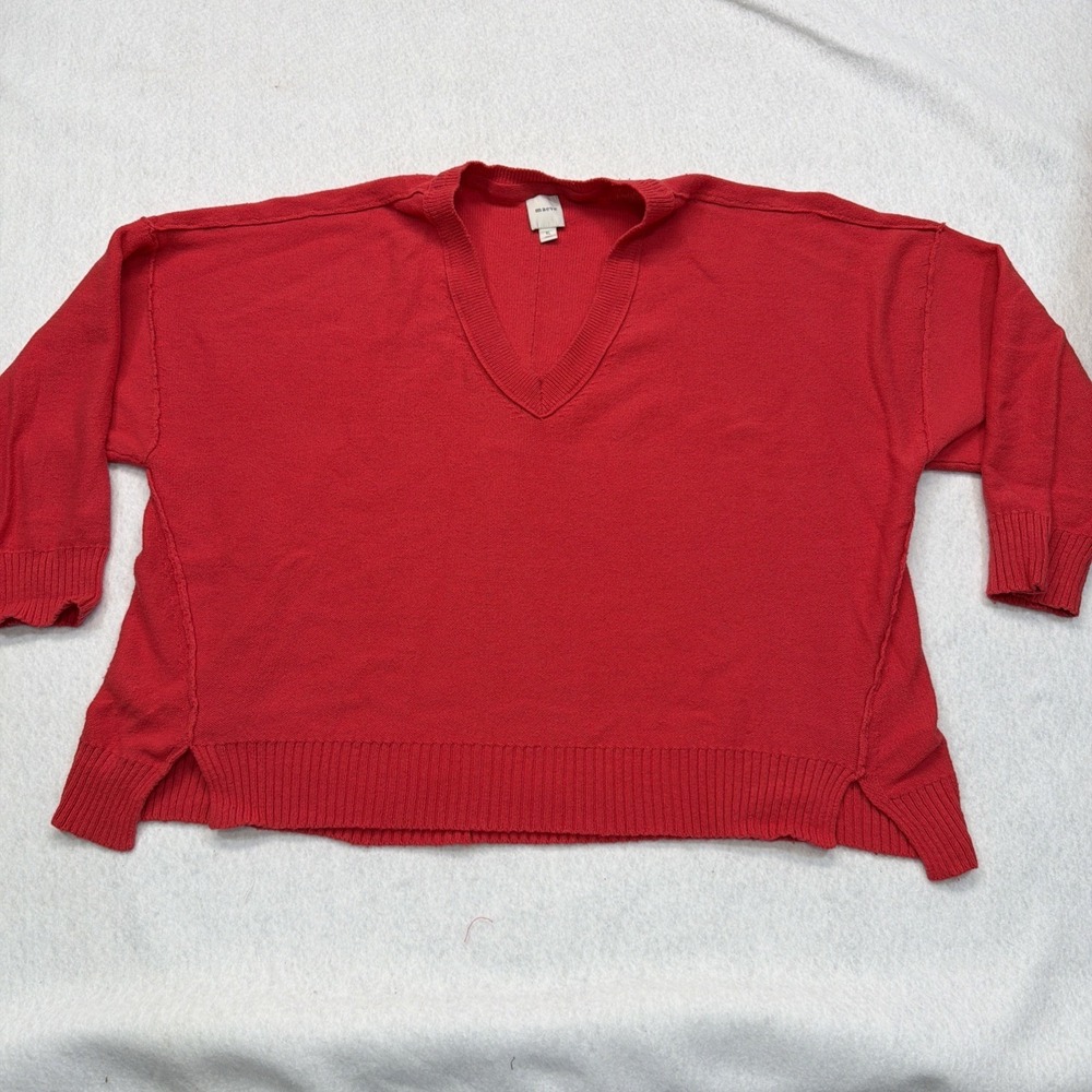 Maeve Sweater Womens‎ X Large Red Knit Pullover Sweatshirt Wool Blend